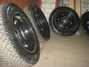 Зимн.резина Cordiant R13 на чёрных штамп.диск. ВАЗ