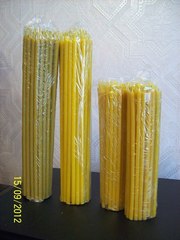 Церковные восковые свечи, 100 % воск.
