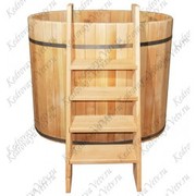 Овальная двухместная купель (с доп. лестницей и трапом)